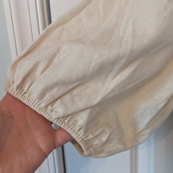 Gap Cream Linen Blend Mini Dress - Size Medium - Picture 4 of 7